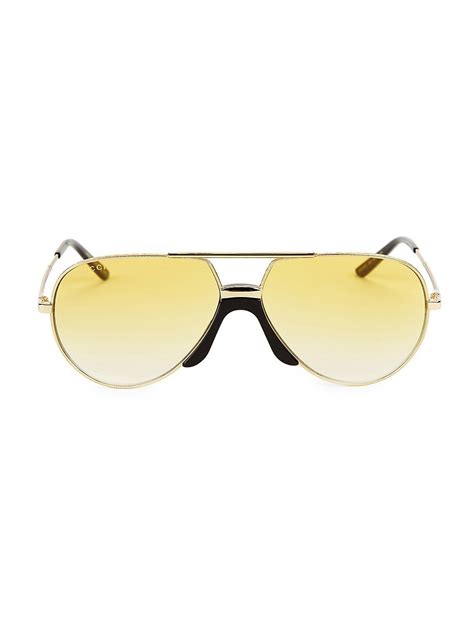 gucci round acetate/metal optical glasses|Gucci 60mm aviator sunglasses.